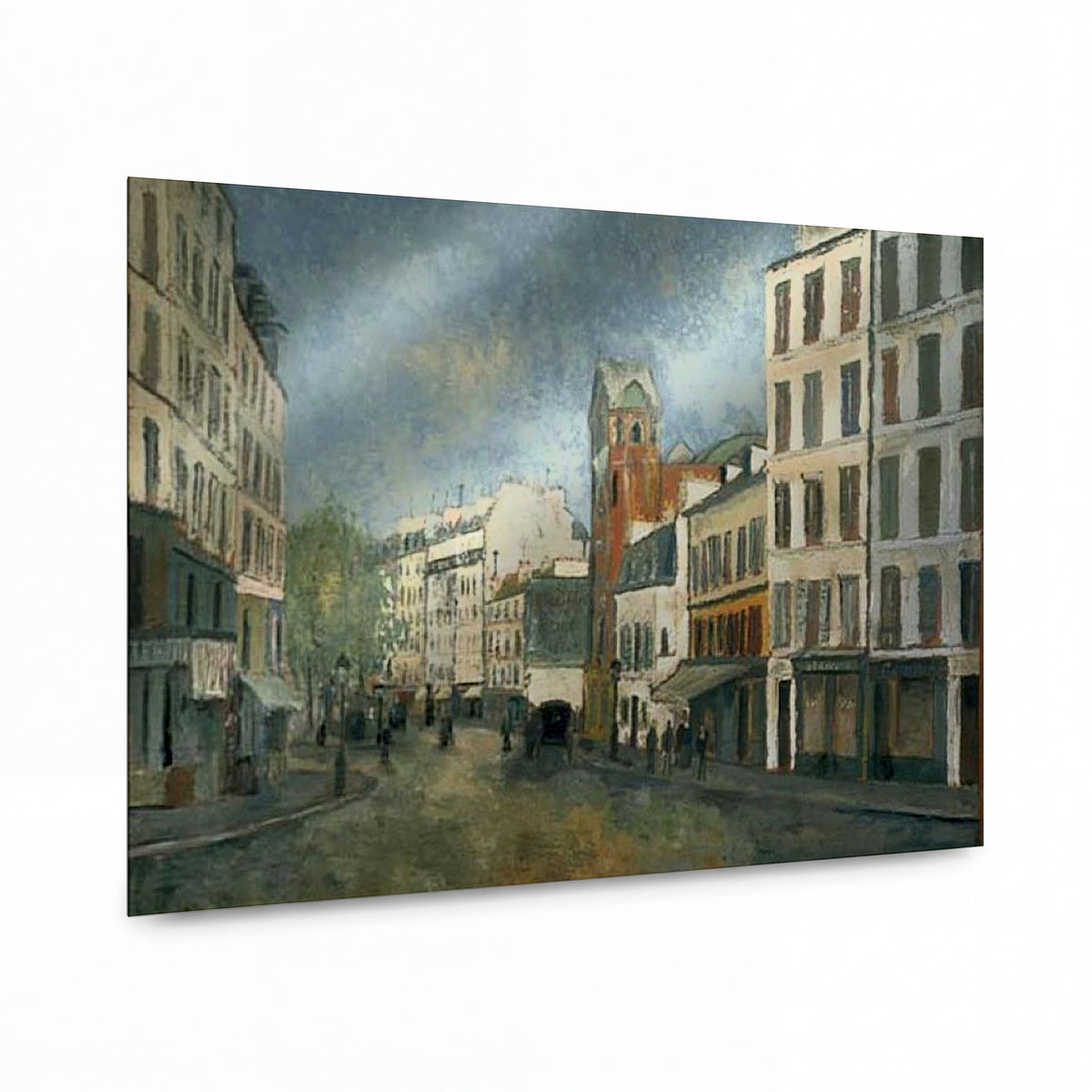 Obraz Maurice Utrillo — Abbesses Street, 1912 — reprodukce na lesklém hliníkovém panelu
