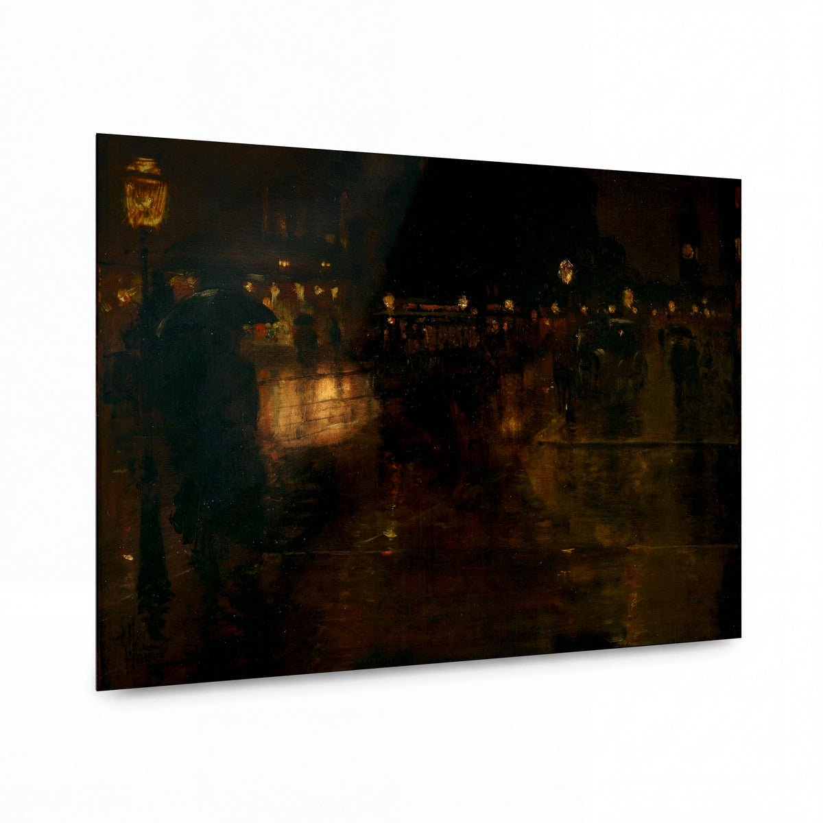 Obraz Frederick Childe Hassam — Columbus Avenue, Boston — luxusní reprodukce na kovu — luxusní reprodukce na kovu