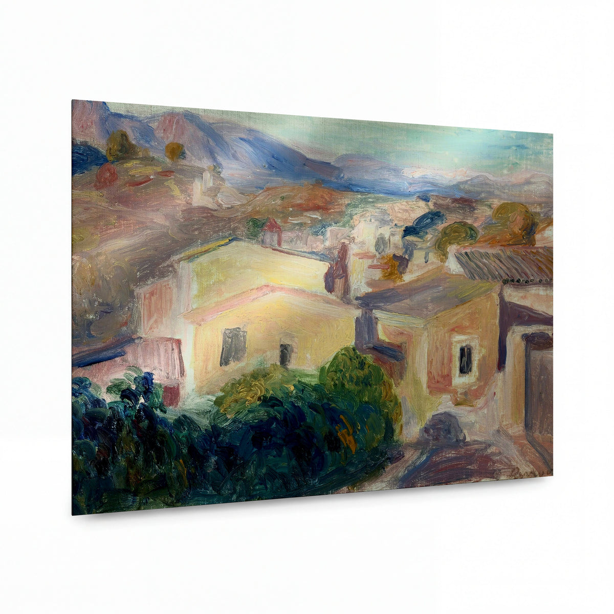 Obraz Pierre Auguste Renoir — Landscape of Cagnes-sur-Mer — prémiová reprodukce na kovovém panelu