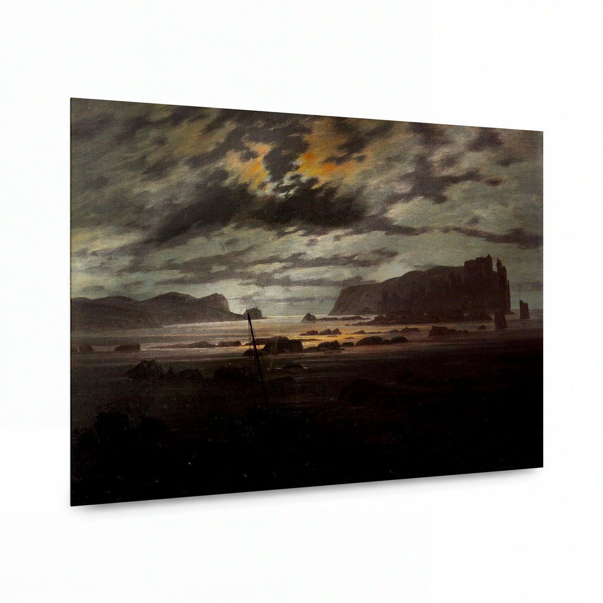 Obraz Caspar David Friedrich — Severní moře v měsíčním světle — umělecká reprodukce na hliníku — umělecká reprodukce na hliníku