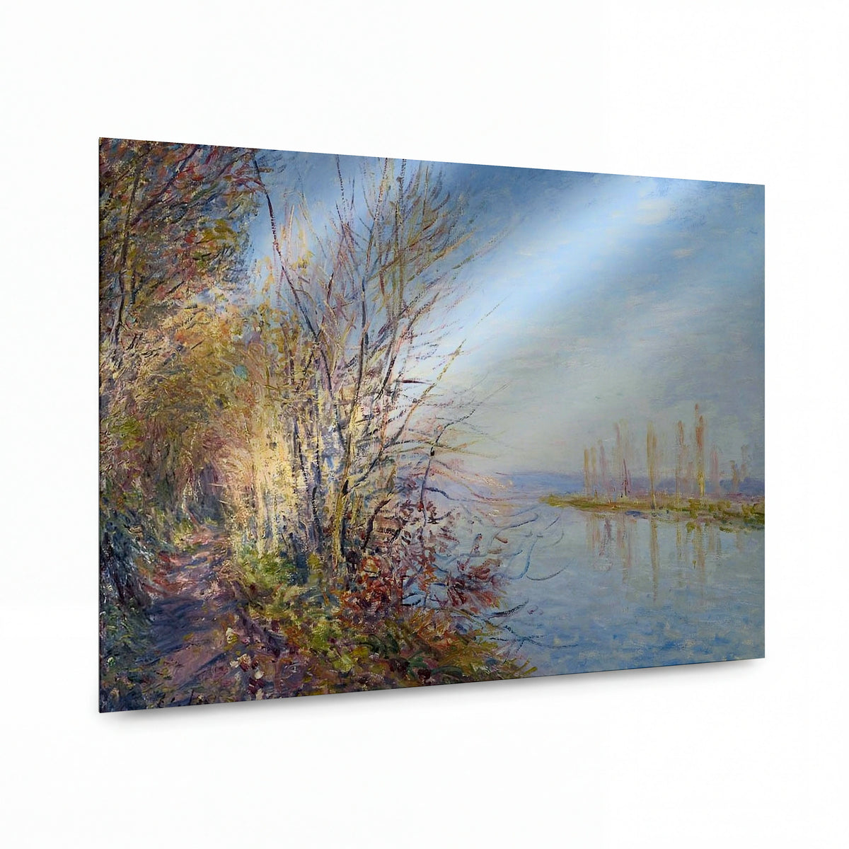 Obraz Alfred Sisley — Cesta u lesa Roches-Courtaut — babí léto, 1881 — umělecká reprodukce na hliníku