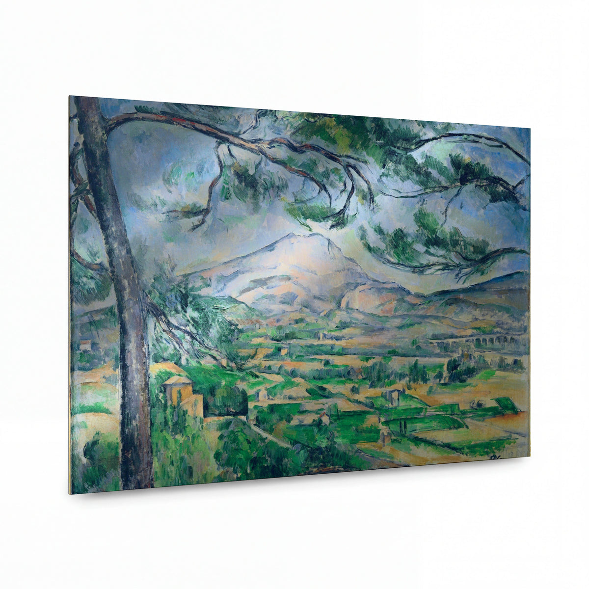 Obraz Paul Cézanne — Mount Sainte-Victoire with Large Pine — kovový obraz na hliníkovém panelu
