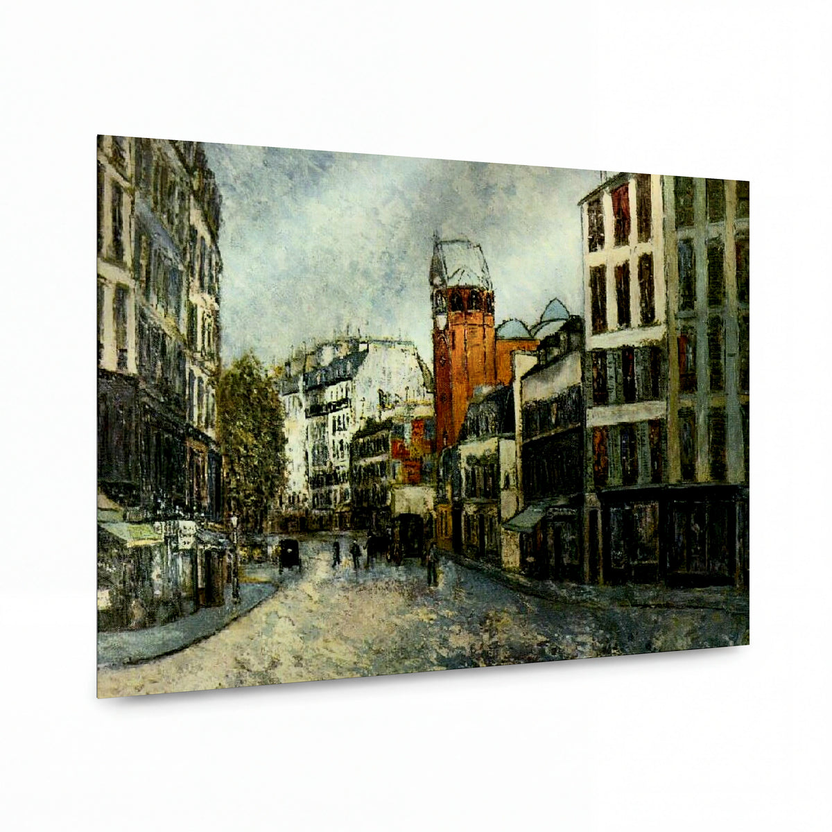 Obraz Maurice Utrillo — Abbesses Street, 1910 — kovový obraz na hliníkovém panelu
