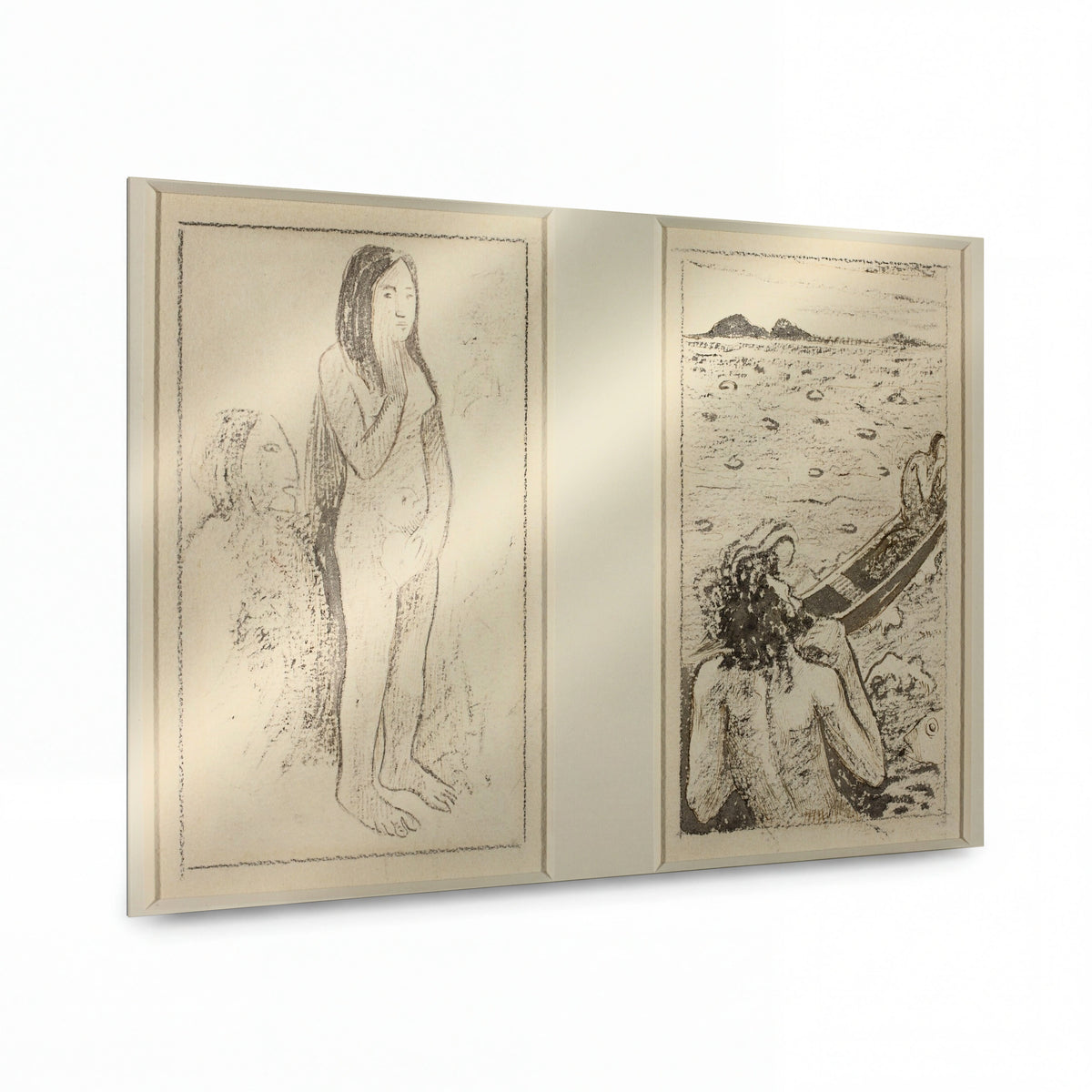 Obraz Paul Gauguin — Parau No Te Varau Ino a Tahitská legenda — umělecká reprodukce na hliníku — umělecká reprodukce na hliníku