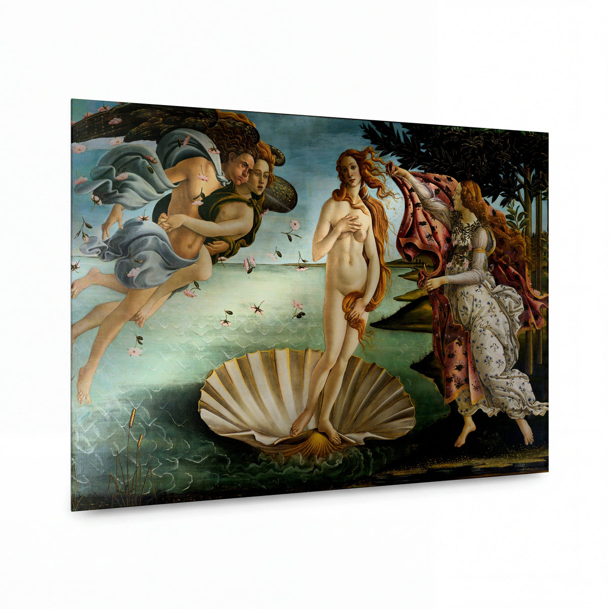 Obraz Sandro Botticelli — Zrození Venuše — lesklý kovový obraz — lesklý kovový obraz