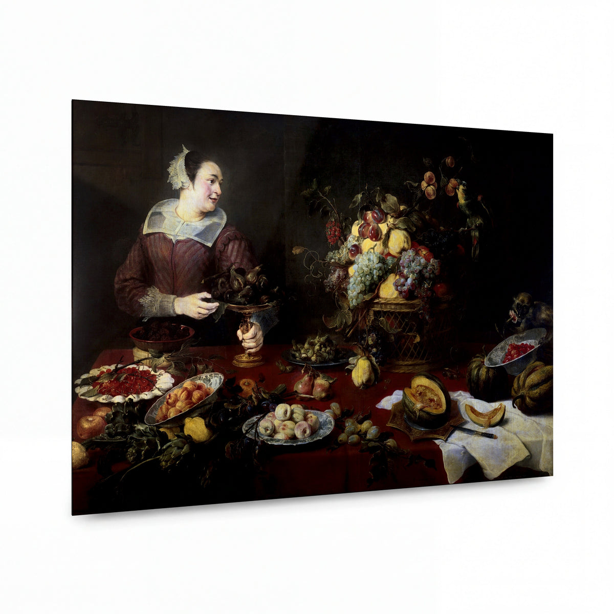 Obraz Frans Snyders — Girl with fruit — lesklý obraz na hliníku — lesklý obraz na hliníku