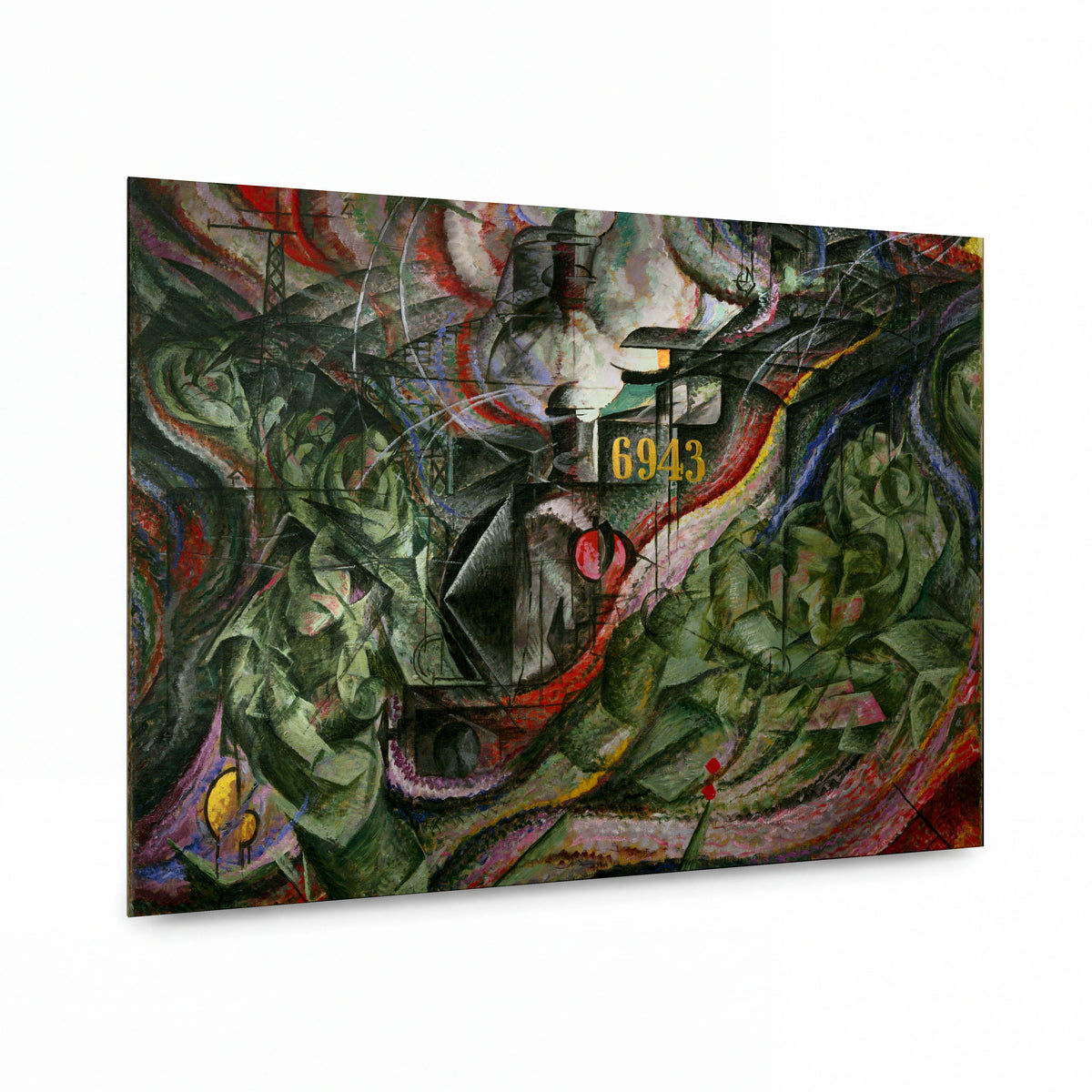 Obraz Umberto Boccioni — States of Mind I The Farewells — reprodukce na kovovém panelu s vysokým leskem