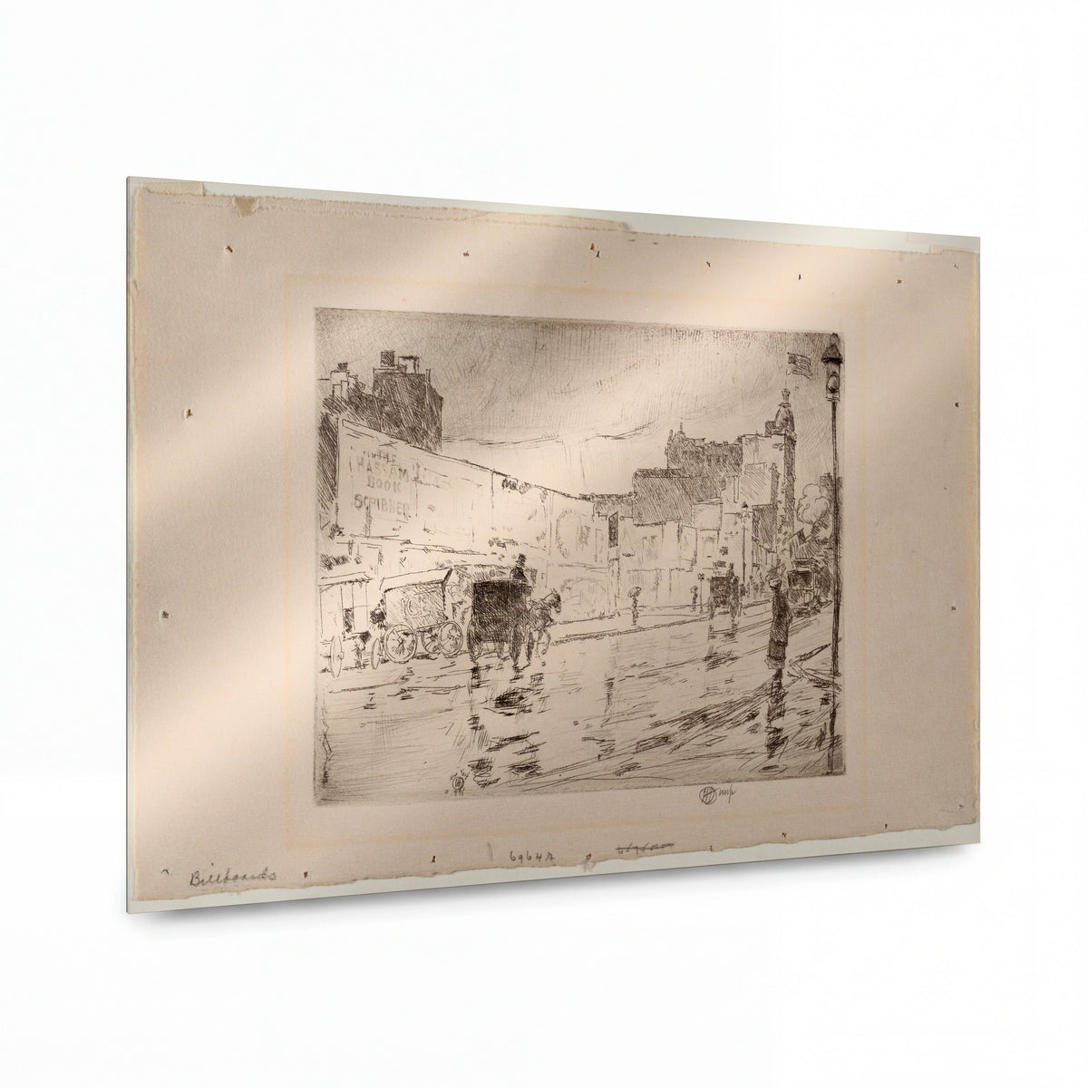 Obraz Frederick Childe Hassam — Billboards — lesklý kovový obraz — lesklý kovový obraz