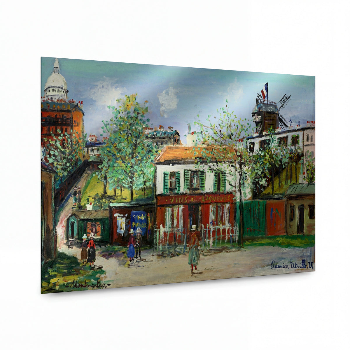Obraz Maurice Utrillo — Le Maquis de Montmartre — luxusní reprodukce na kovu — luxusní reprodukce na kovu