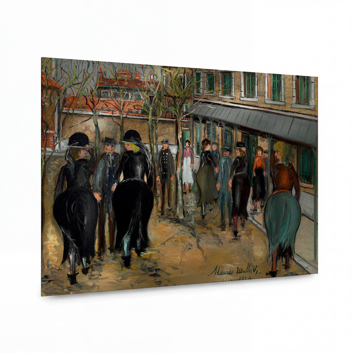 Obraz Maurice Utrillo — The Hospital at Ivry — kovový obraz s vysokým leskem — kovový obraz s vysokým leskem