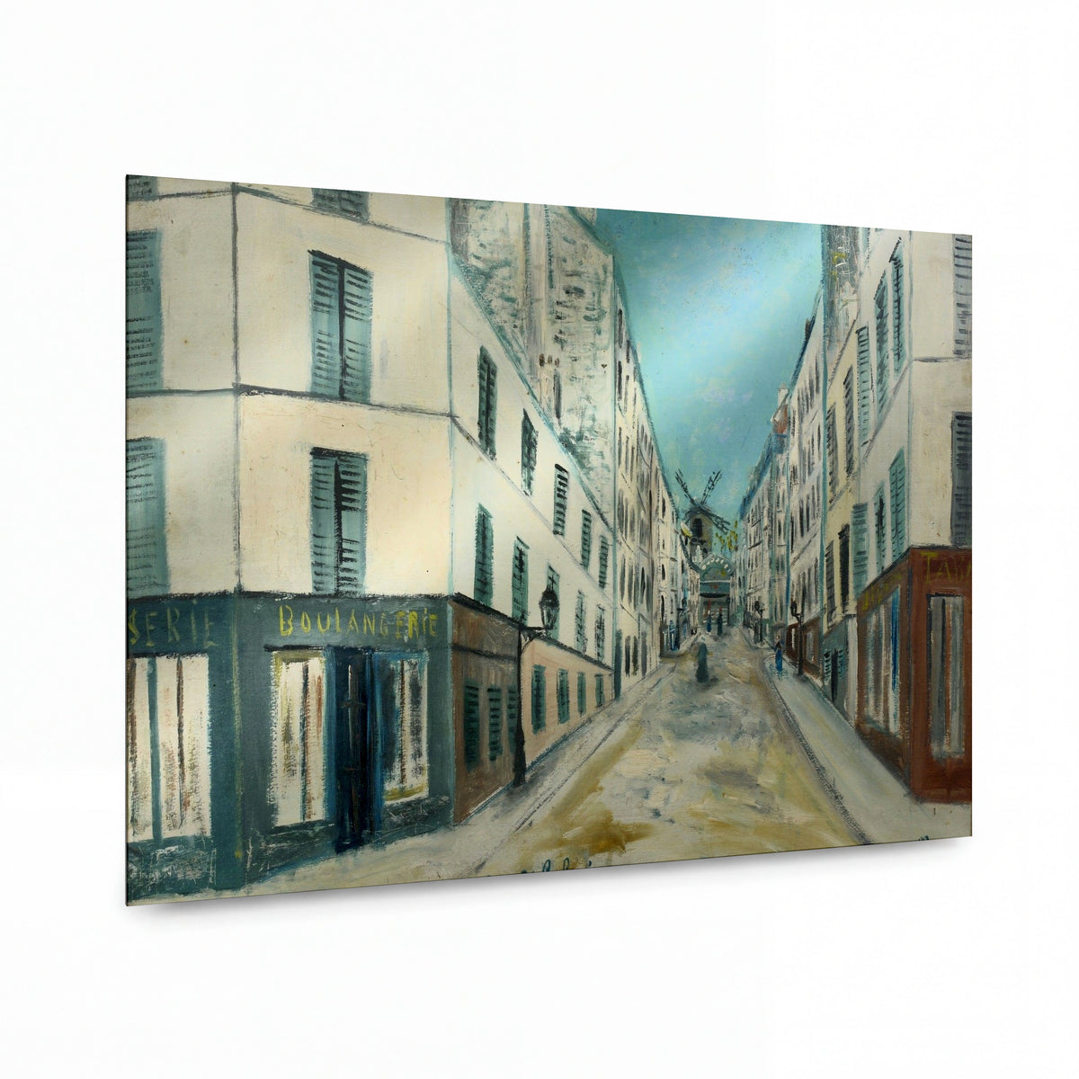 Obraz Maurice Utrillo — Tholoze Street at Montmartre — lesklý obraz na hliníku — lesklý obraz na hliníku
