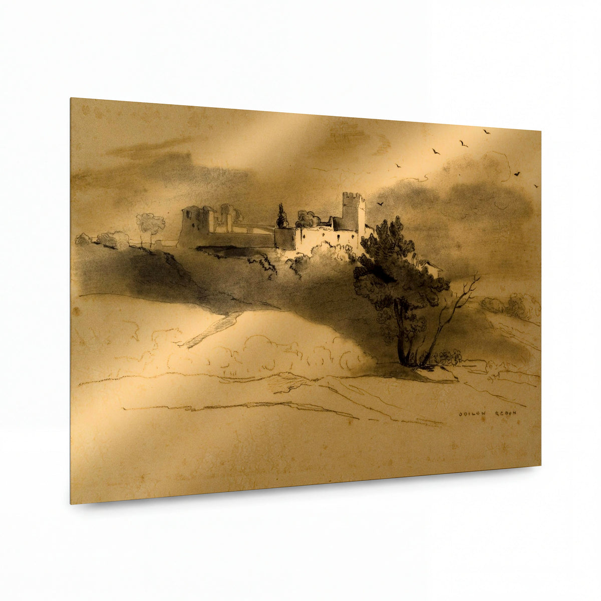 Obraz Odilon Redon — Landscape — hliníkový panel s vysokým leskem