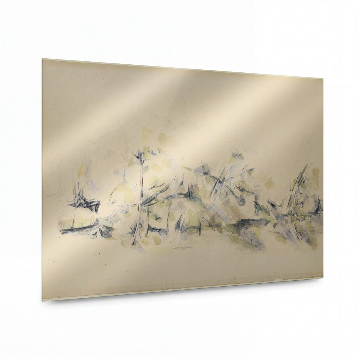 Obraz Paul Cézanne — Undergrowth — kovový obraz na hliníkovém panelu — kovový obraz na hliníkovém panelu