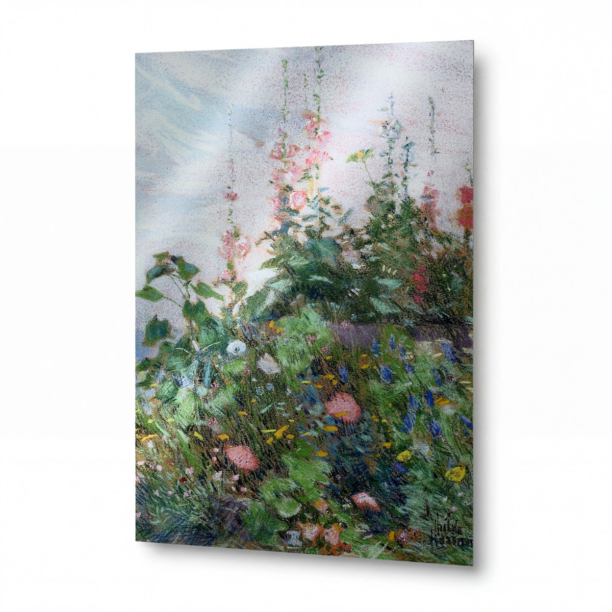Obraz Frederick Childe Hassam — Celia Thaxter's Garden — kovový obraz s vysokým leskem — kovový obraz s vysokým leskem