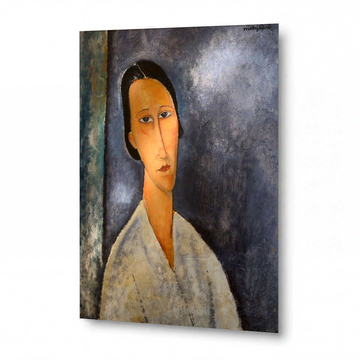 Obraz Amedeo Modigliani — Madame Zborowska — lesklý obraz na hliníku — lesklý obraz na hliníku