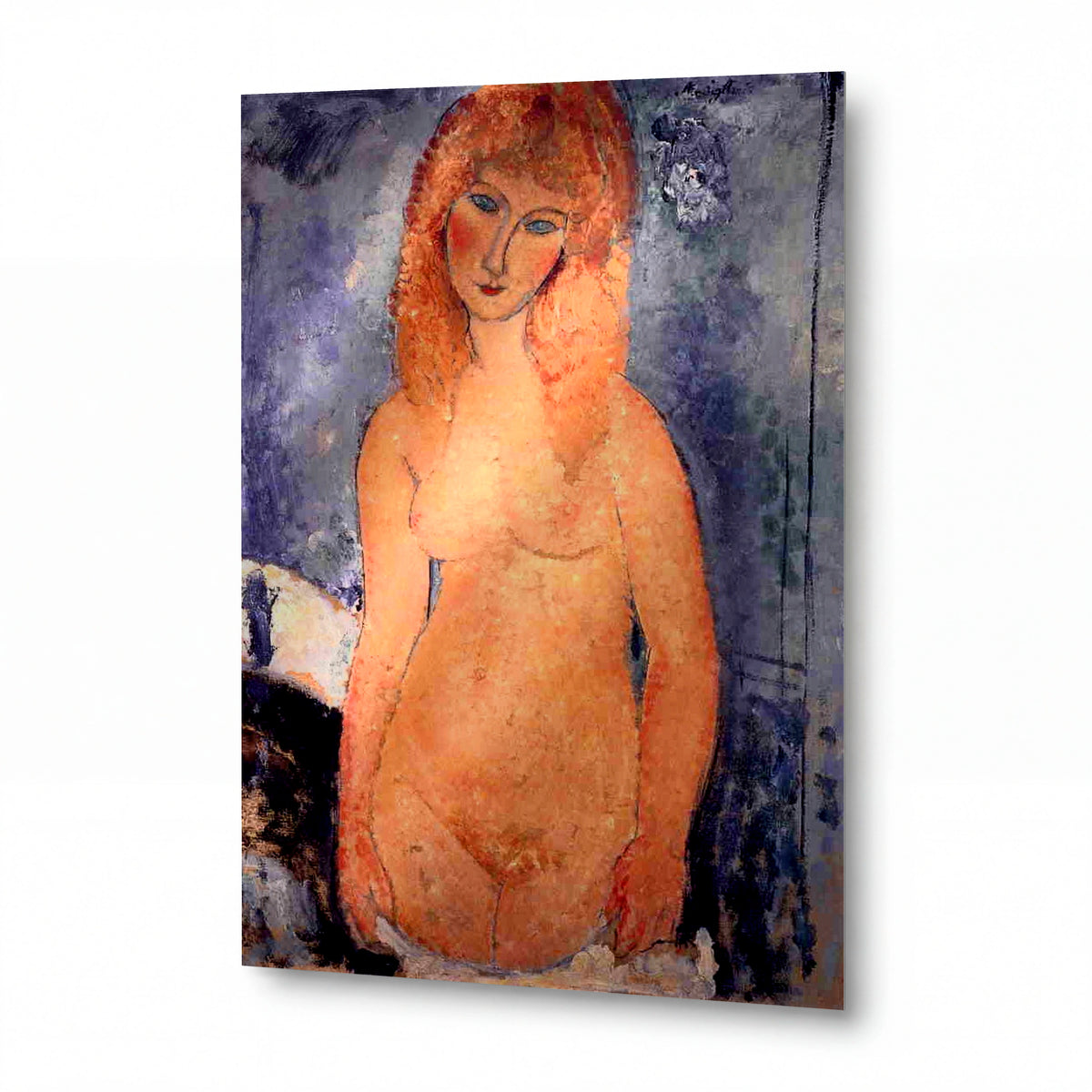 Obraz Amedeo Modigliani — Blonde Nude — lesklý kovový obraz — lesklý kovový obraz