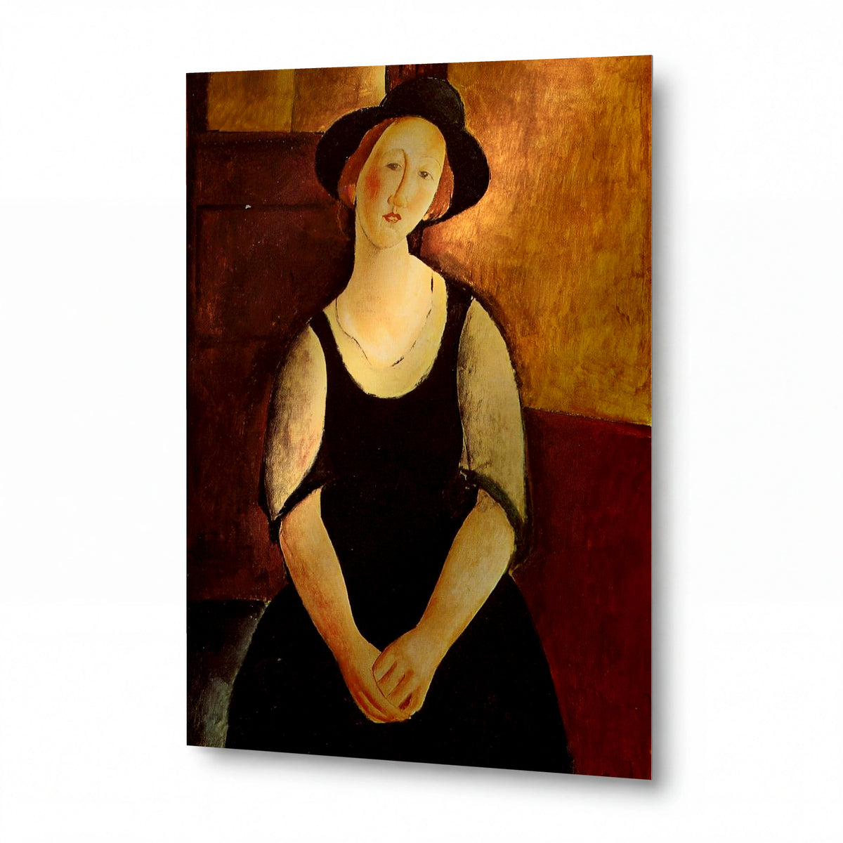 Obraz Amedeo Modigliani — Thora Klinckowström — umělecká reprodukce na hliníku — umělecká reprodukce na hliníku