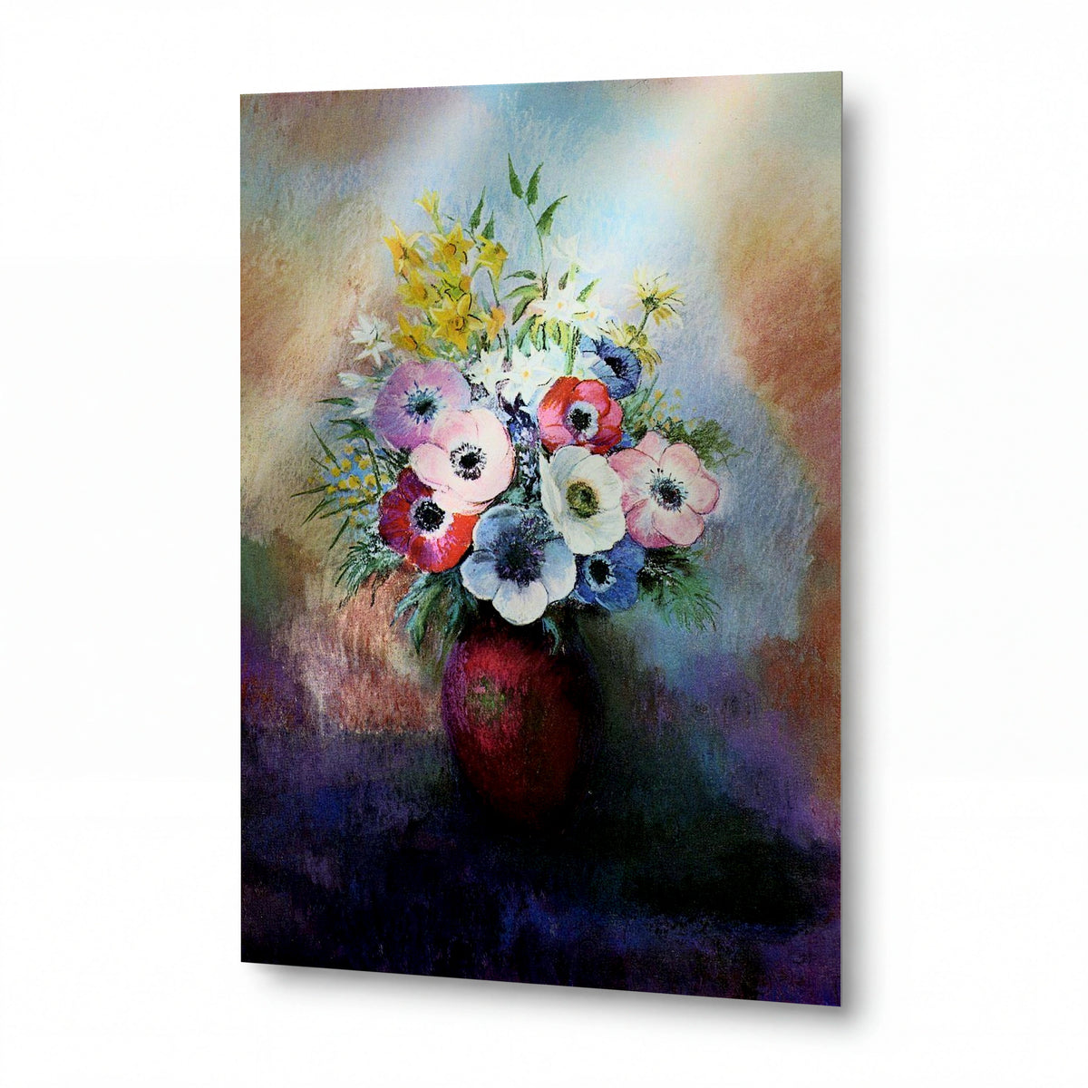 Obraz Odilon Redon — Anemones — luxusní reprodukce na kovu
