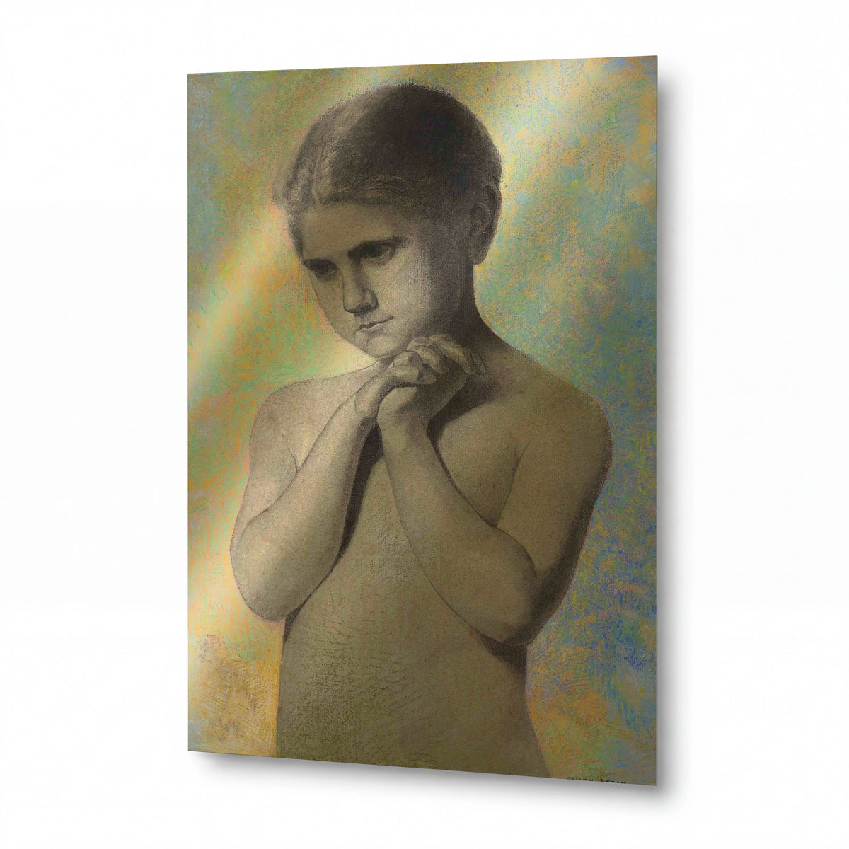 Obraz Odilon Redon — Nude Girl — lesklý kovový obraz — lesklý kovový obraz