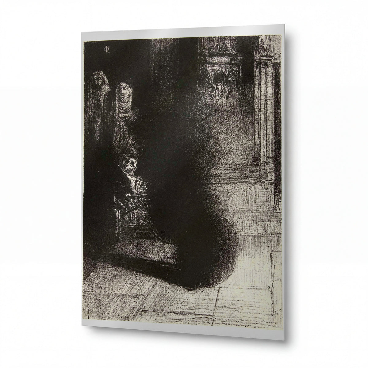 Obraz Odilon Redon — The Black Flame — lesklý kovový obraz