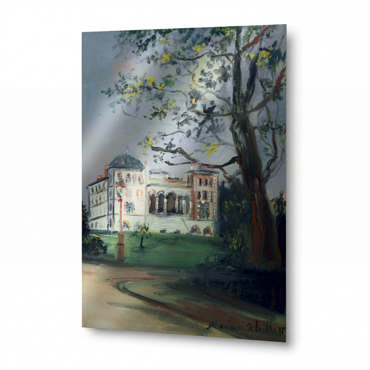 Obraz Maurice Utrillo — Montsouris Park, ex-Palais Bardo, Observatory, Paris, 1920-22 — kovový obraz s vysokým leskem