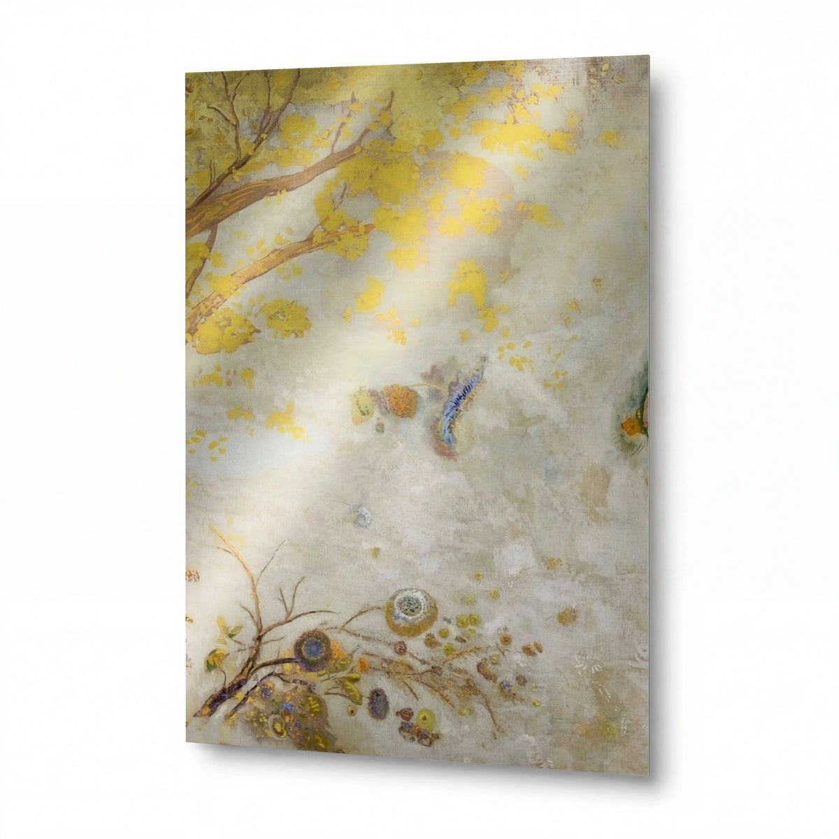 Obraz Odilon Redon — Domecy Decoration - The Yellow Flowering Branch — hliníkový panel s vysokým leskem