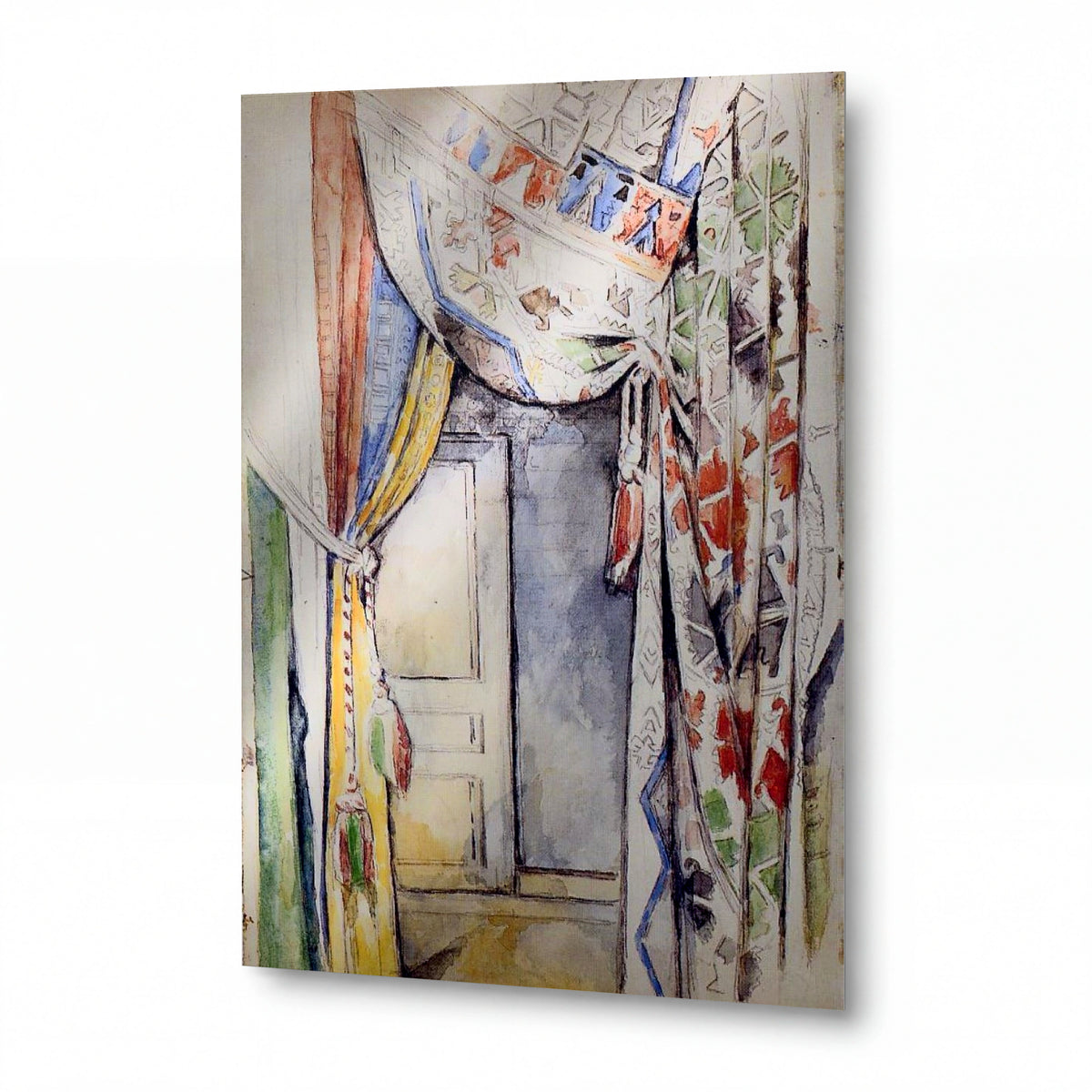 Obraz Paul Cézanne — Curtains — kovový obraz na hliníkovém panelu — kovový obraz na hliníkovém panelu