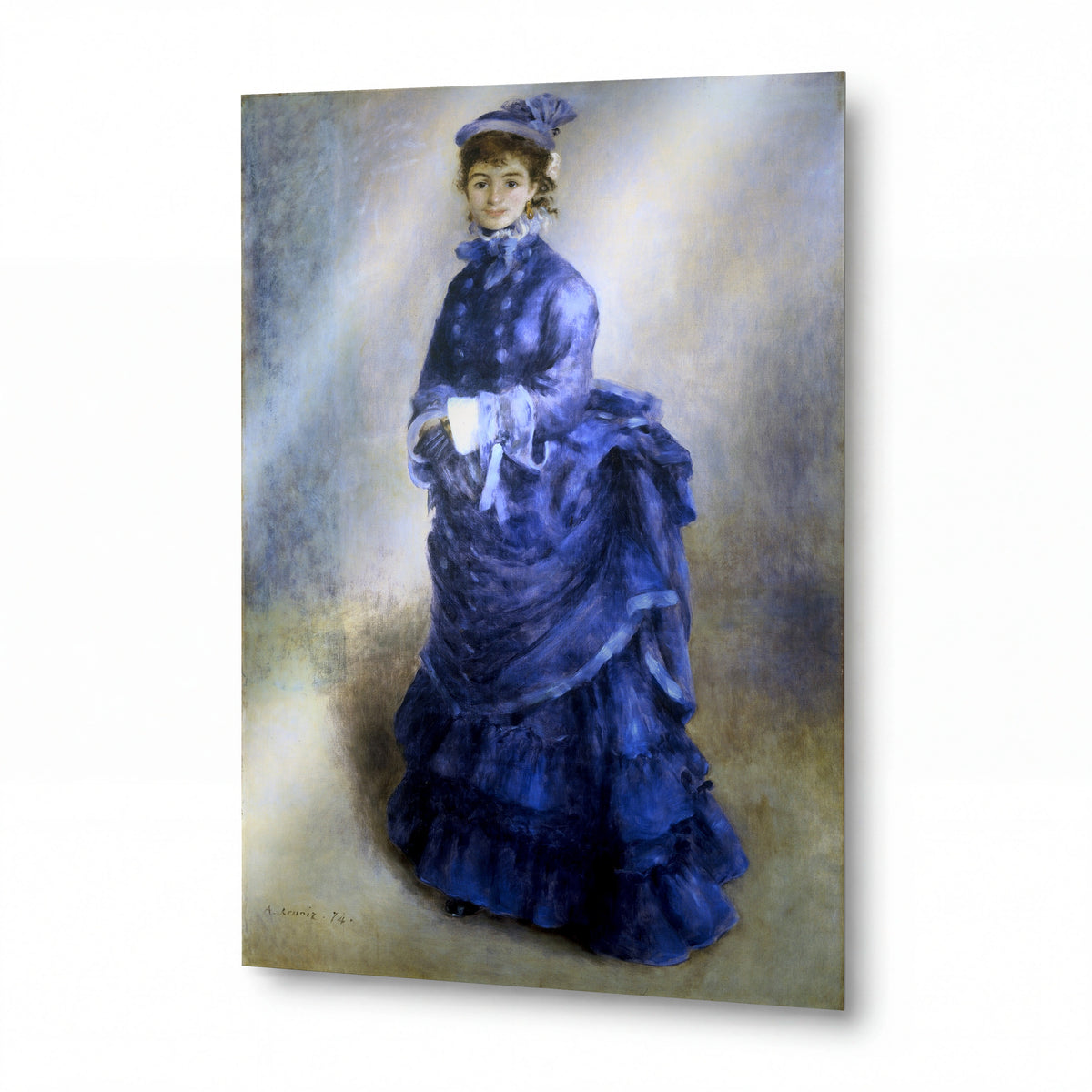 Obraz Pierre-Auguste Renoir — The Parisian — prémiová reprodukce na kovovém panelu — prémiová reprodukce na kovovém panelu
