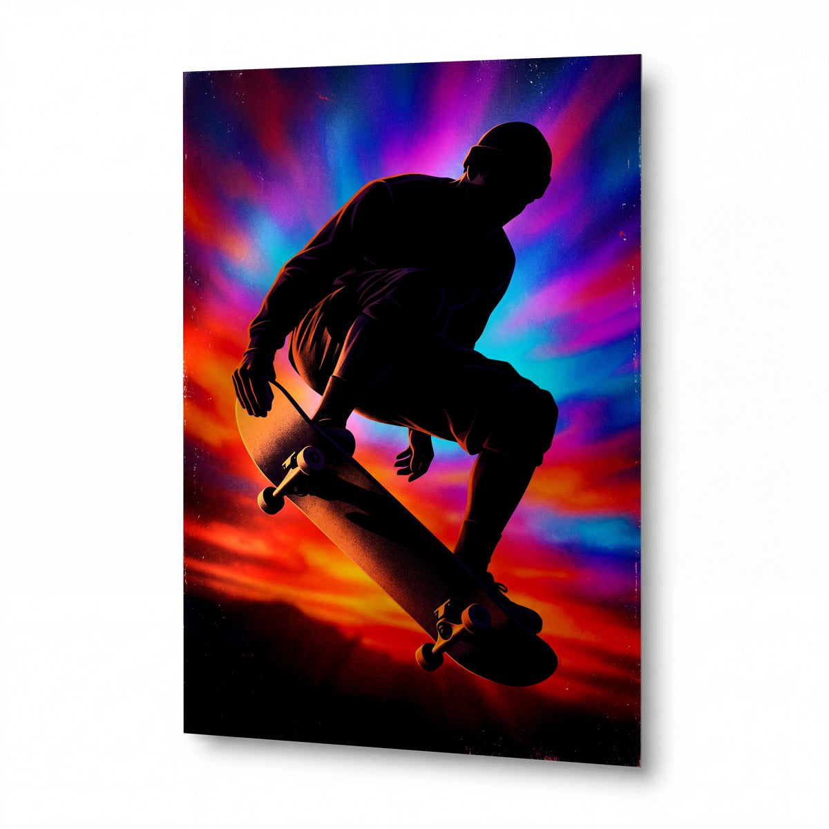 Obraz Skateboardista v cosmic mlhovině — obraz na kovovém panelu
