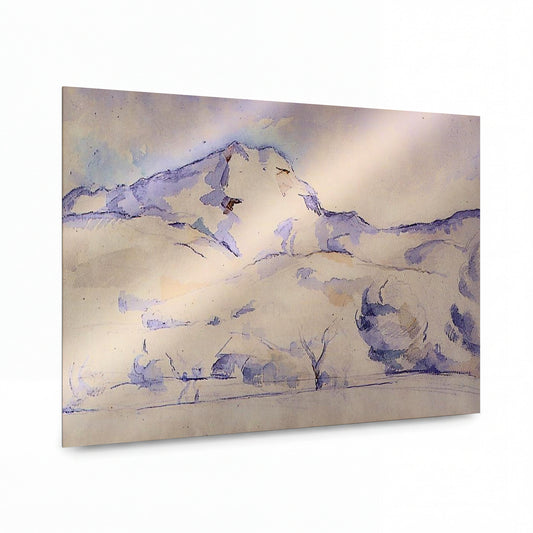 Obraz Paul Cézanne — Mount Sainte-Victoire — kovová reprodukce s vysokým leskem — kovová reprodukce s vysokým leskem