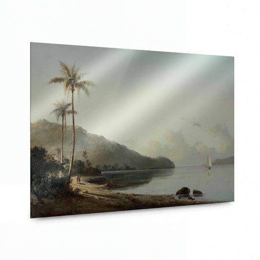 Obraz Camille Pissarro — A Creek in Saint Thomas, Antilles — hliníkový panel s vysokým leskem — hliníkový panel s vysokým leskem