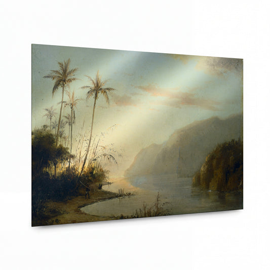 Obraz Camille Pissarro — A Creek in St. Thomas (Virgin Islands) — umělecká reprodukce na hliníku — umělecká reprodukce na hliníku