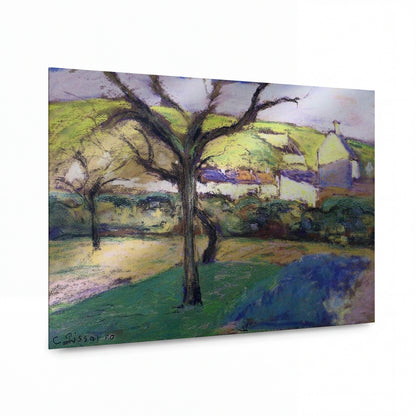 Obraz Camille Pissarro — Landscape — lesklý kovový obraz — lesklý kovový obraz