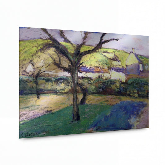 Obraz Camille Pissarro — Landscape — lesklý kovový obraz — lesklý kovový obraz