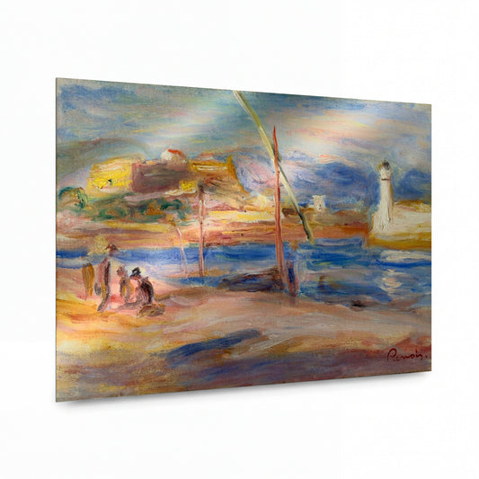 Obraz Pierre-Auguste Renoir — Fort Carré et Phare d'Antibes — umělecký kovový obraz s vysokým leskem — umělecký kovový obraz s vysokým leskem