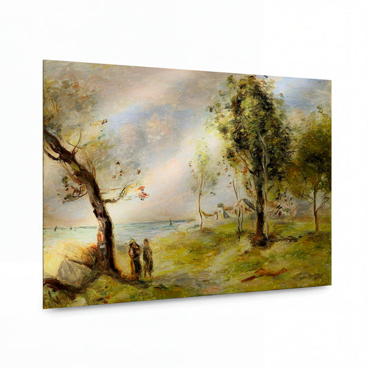Obraz Renoir — Landscape (after Corot) — prémiová reprodukce na kovovém panelu