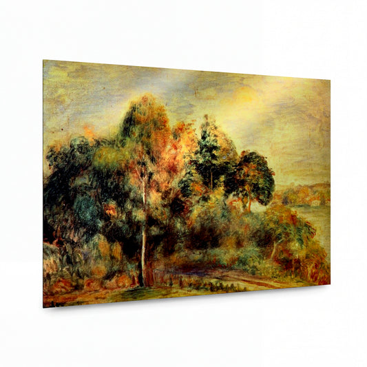 Obraz Pierre-Auguste Renoir — Landscape, 1900 — luxusní reprodukce na kovu — luxusní reprodukce na kovu