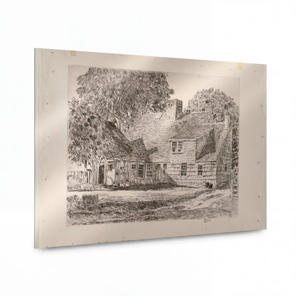 Obraz Frederick Childe Hassam — Old Dominy House, Easthampton — prémiová reprodukce na kovovém panelu — prémiová reprodukce na kovovém panelu