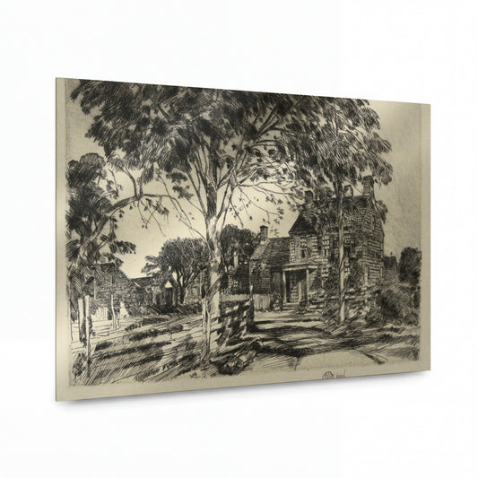 Obraz Frederick Childe Hassam — Walt Whitman's House — prémiová reprodukce na kovovém panelu — prémiová reprodukce na kovovém panelu