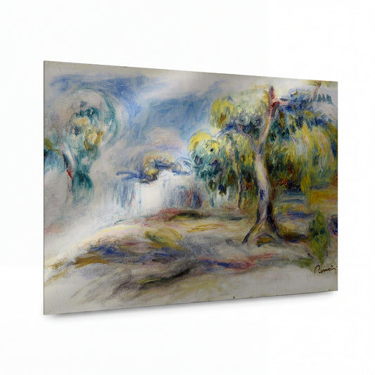 Obraz Pierre-Auguste Renoir — Landscape, 1910-14 03 — kovový obraz na hliníkovém panelu — kovový obraz na hliníkovém panelu