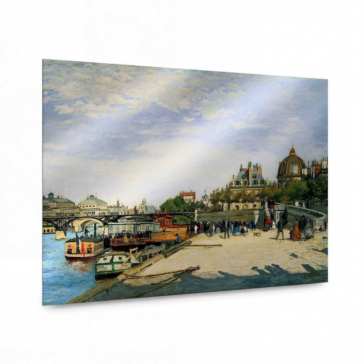 Obraz Pierre Auguste Renoir — The Pont des Arts, Paris — kovový obraz s vysokým leskem — kovový obraz s vysokým leskem