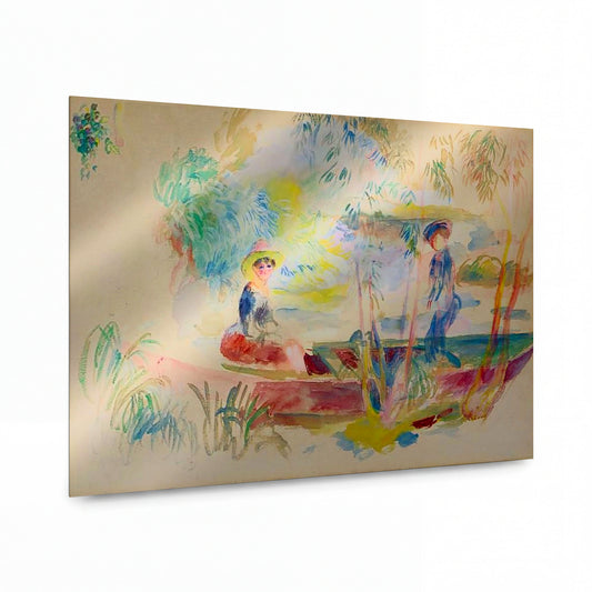 Obraz Pierre-Auguste Renoir — The Skiff — prémiová reprodukce na kovovém panelu — prémiová reprodukce na kovovém panelu