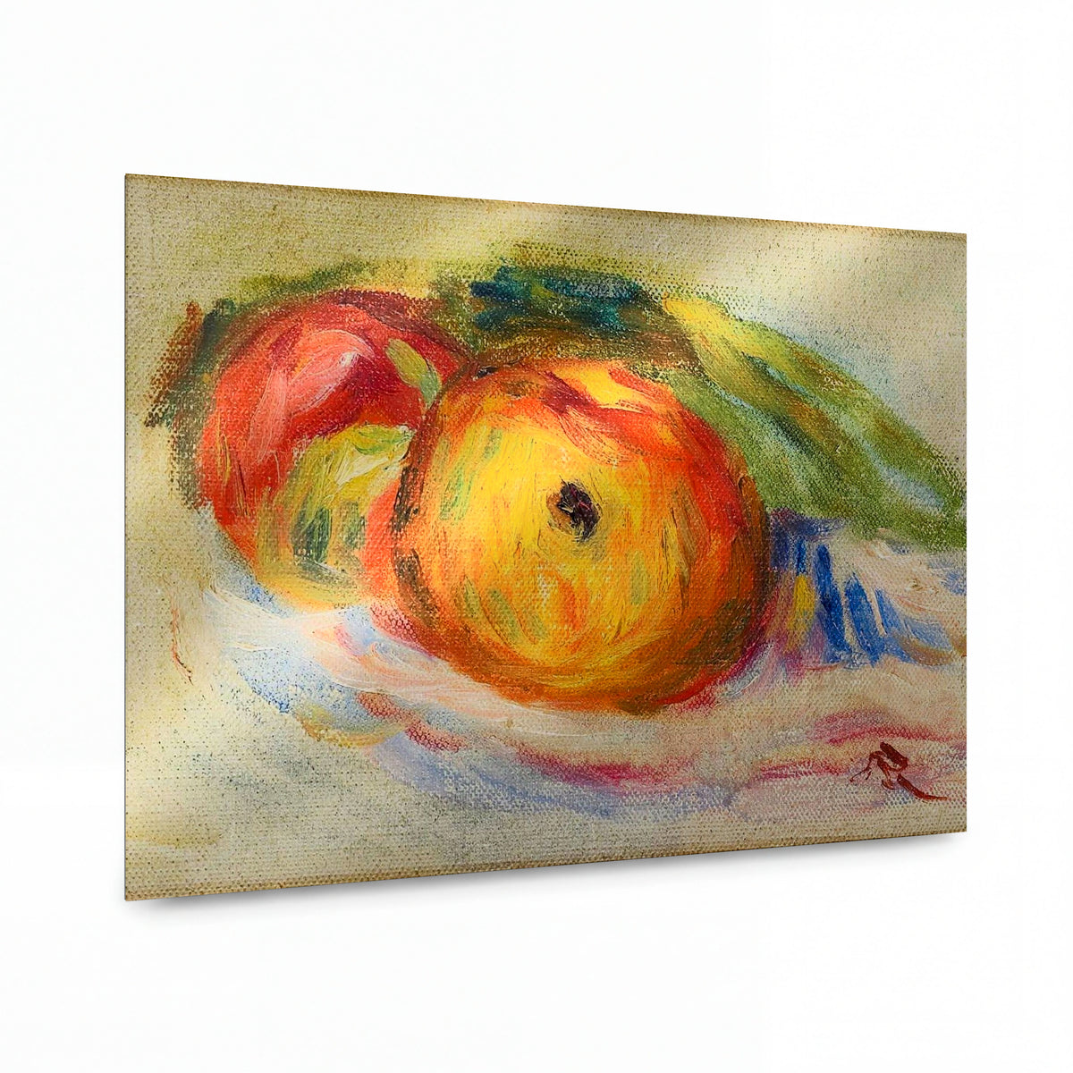 Obraz Pierre-Auguste Renoir — Two Apples — kovová reprodukce s vysokým leskem
