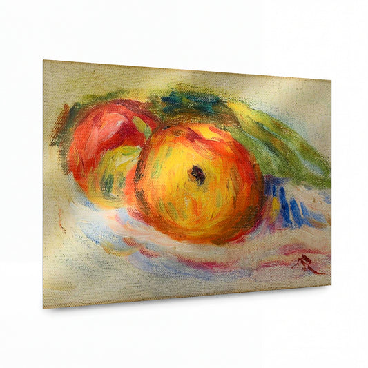 Obraz Pierre-Auguste Renoir — Two Apples — kovová reprodukce s vysokým leskem