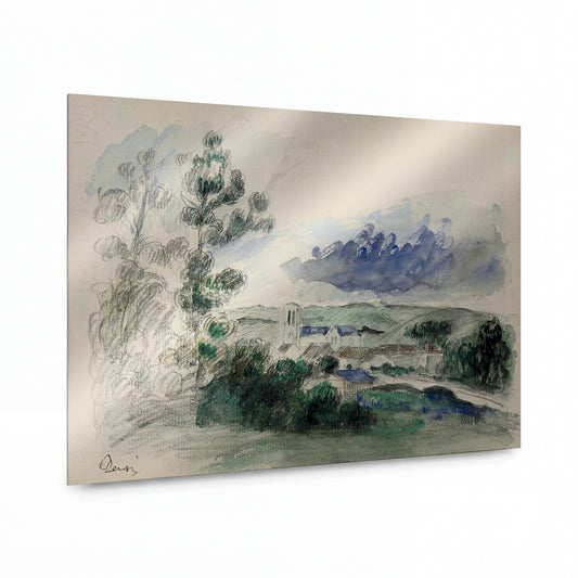 Obraz Pierre-Auguste Renoir — Village, 1895 — lesklý obraz na hliníku — lesklý obraz na hliníku