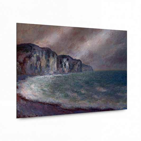 Obraz Claude Monet — Pobřežní útesy u moře — kovový obraz na hliníkovém panelu
