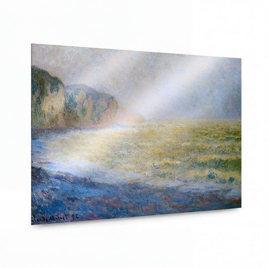 Obraz Claude Monet — Pobřeží ve mlze — prémiová reprodukce na kovovém panelu — prémiová reprodukce na kovovém panelu
