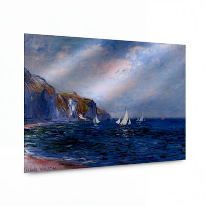 Obraz Claude Monet — Útesy s plachtami na moři — hliníkový panel s vysokým leskem