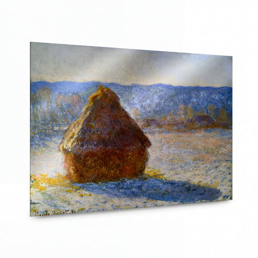 Obraz Claude Monet — Stoh sena ve sněhu za svítání — umělecká reprodukce na hliníku