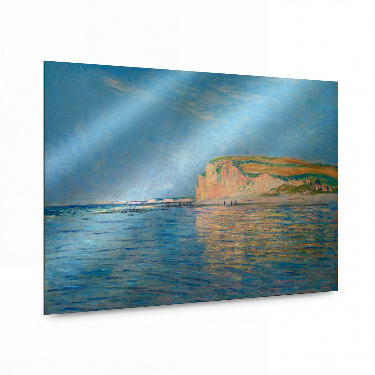 Obraz Claude Monet — Pobřežní útesy při odlivu — kovová reprodukce s vysokým leskem